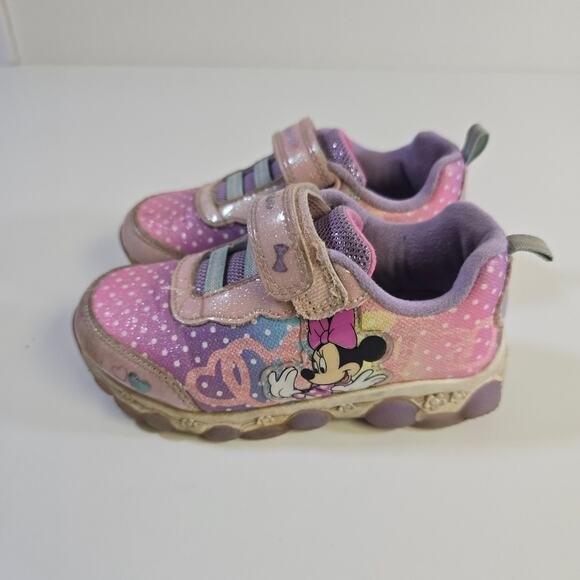Disney Other - Disney Minne Mouse Light up Velcro Sneakers size 10